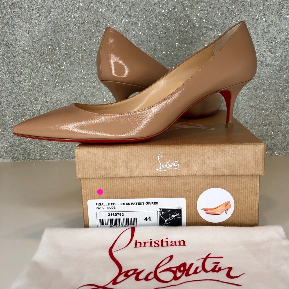 🔴sold🔴FIRM Louboutin Pigalle Follies 55 pump - Picture 1 of 8
